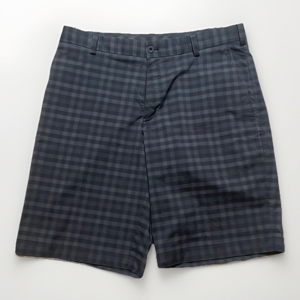 Nike Golf Dri-fit Plaid Black and Grey Shorts sz 34 EUC
